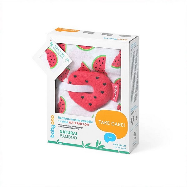 Продукт Babyono - Бебешка пелена бамбук и муселин с играчка 120x120 см. - 0 - BG Hlapeta